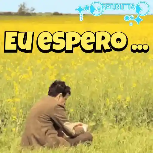 Figurinha: Mr. Bean espera