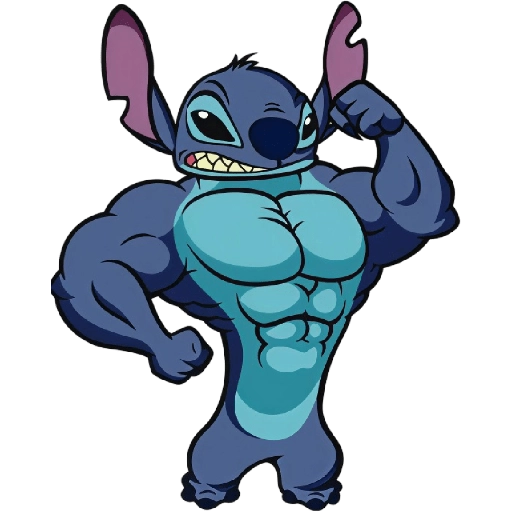 Figurinha: Stitch Fortão