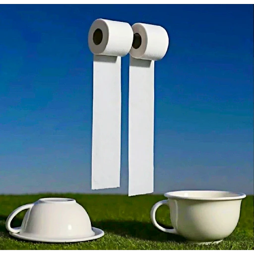Figurinha: Dois rolos de papel higiênico