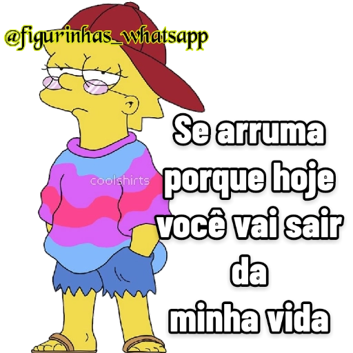 Figurinha: Lisa Simpson mandando sair
