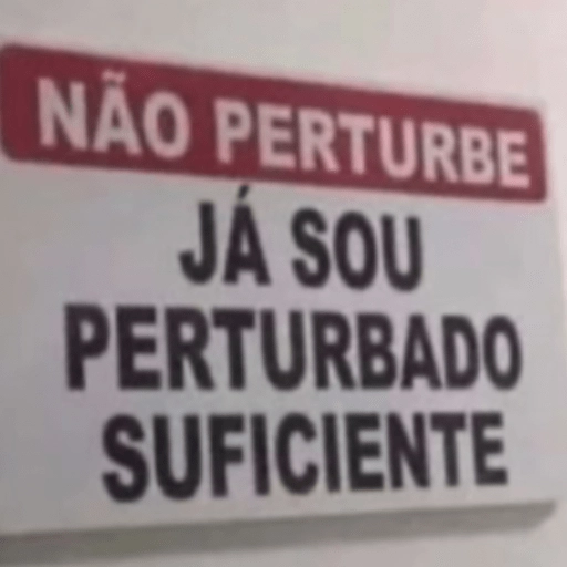 Figurinha: Não perturbe