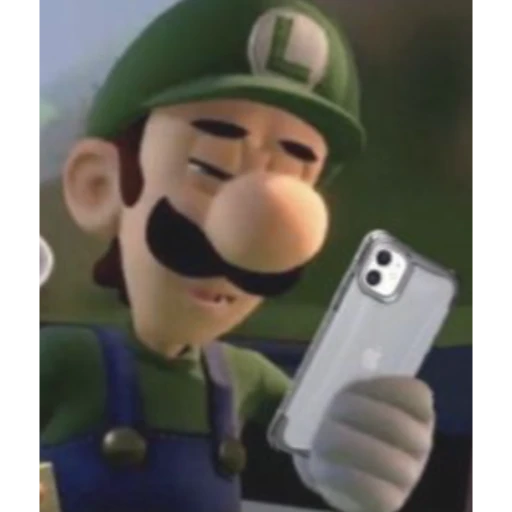 Figurinha: Luigi no Celular