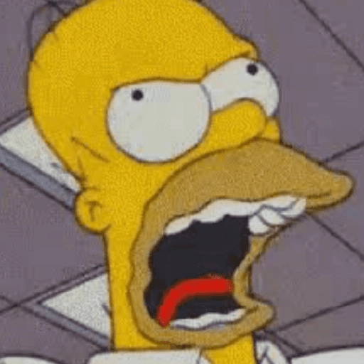 Figurinha: Homer Gritando