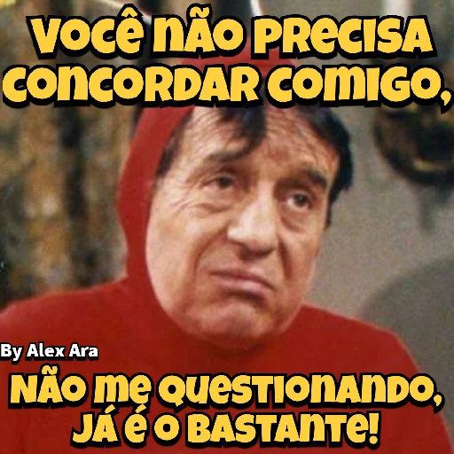 Figurinha: Você não precisa concordar comigo