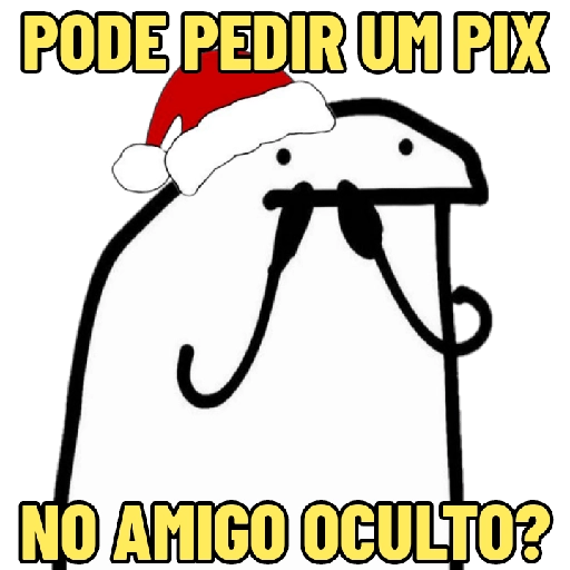Figurinha: Pode pedir um Pix no amigo oculto?