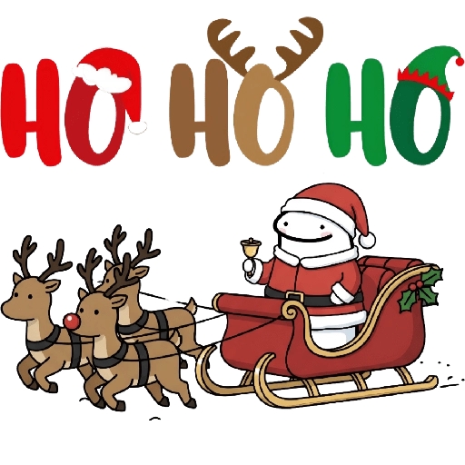Figurinha: Papai Noel no trenó