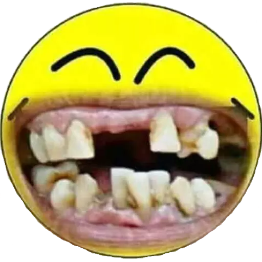 Figurinha: Emoji com dentes estragados