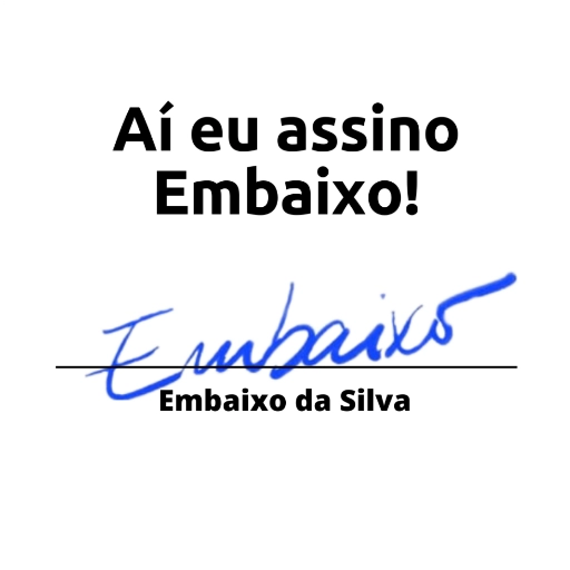 Figurinha: Assinando Embaixo