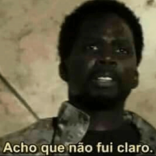 Figurinha: Acho que não fui claro