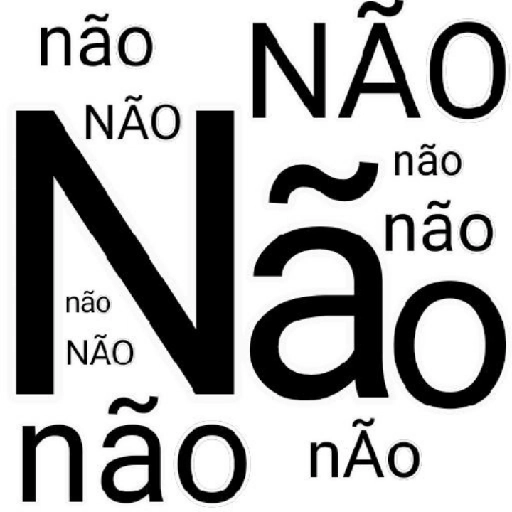 Figurinha: Não em vários tamanhos