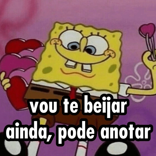 Figurinha: Bob Esponja te beijando
