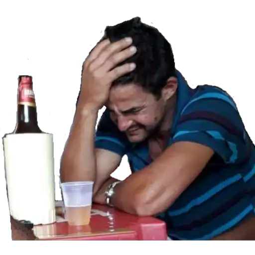 Figurinha: Cansado e deprimido