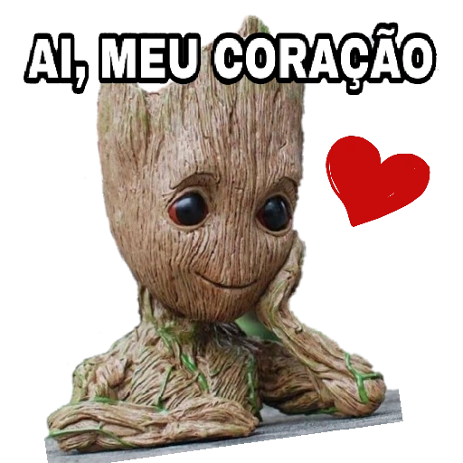 Figurinha: Ai, meu coração Groot