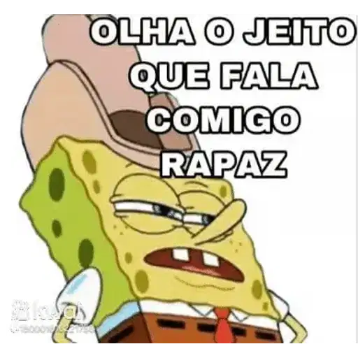 Figurinha: Bob Esponja: Olha o jeito que fala comig