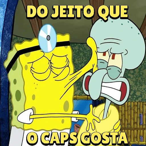 Figurinha: Bob Esponja e Lula Molusco no Jeito Que