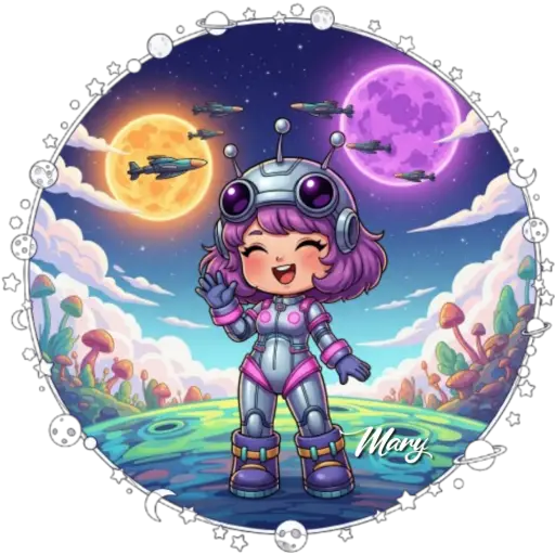 Figurinha: Astronauta Fofa Mary