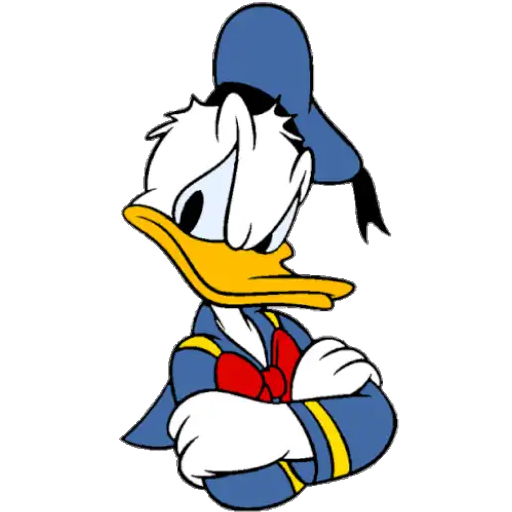 Figurinha: Pato Donald triste