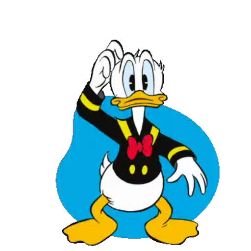 Figurinha: Pato Donald de óculos