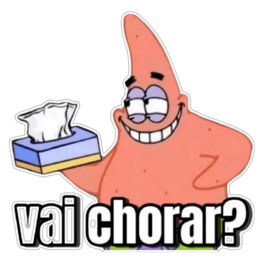 Figurinha: Patrick Estrela oferece lenço