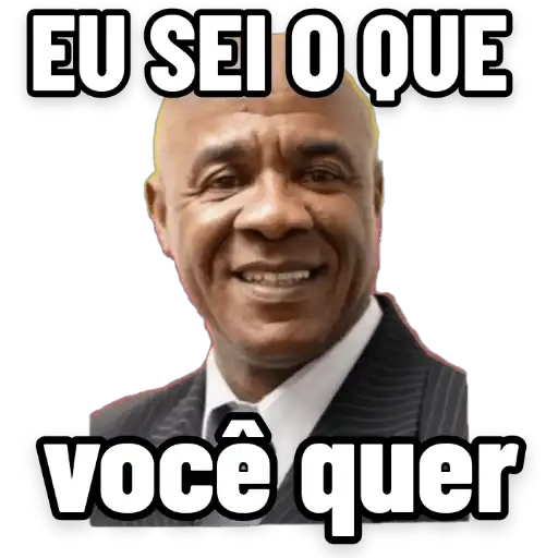 Figurinha: Eu sei o que você quer