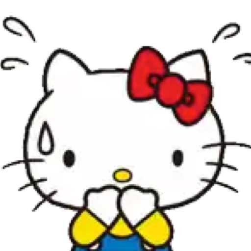 Figurinha: Hello Kitty assustada