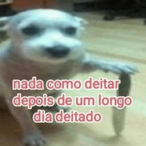 Figurinha: Cachorro relaxando após um longo dia