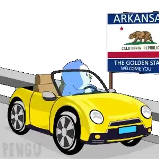 Figurinha: Pingu no Carro Amarelo
