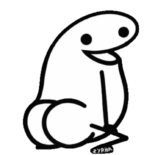 Figurinha: Flork sentando e levantando