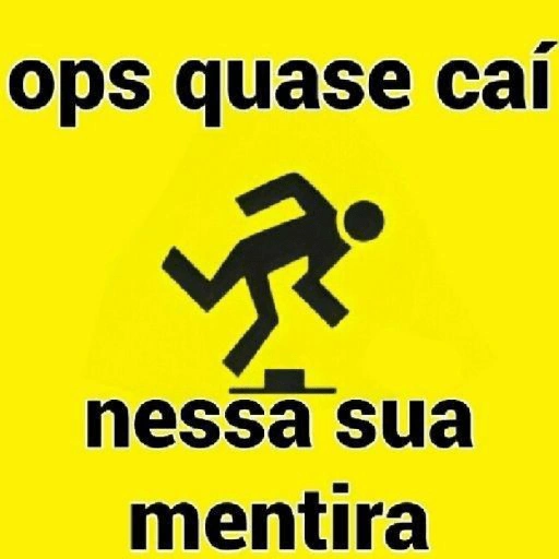 Figurinha: Ops, quase caí nessa mentira