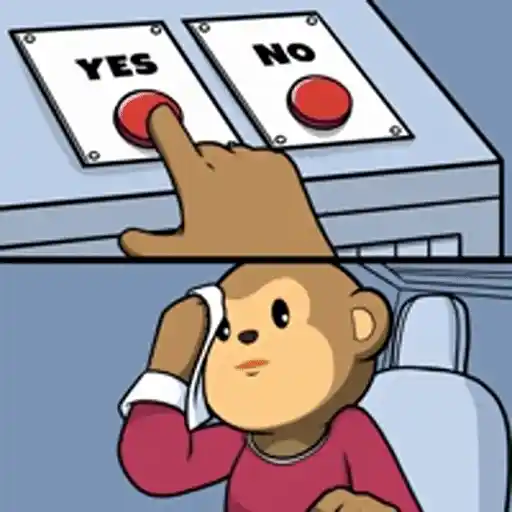 Figurinha: Macaco Pensando Antes de Apertar