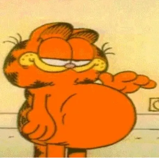 Sticker: Garfield satisfecho