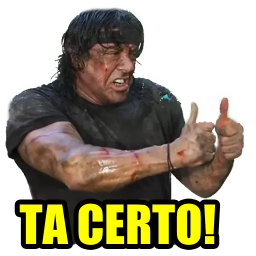 Figurinha: Rambo Mandando Bem