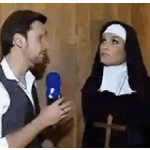 Figurinha: Entrevista com Freira Engraçada