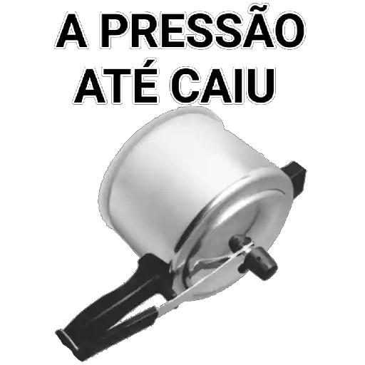 Figurinha: A pressão até caiu