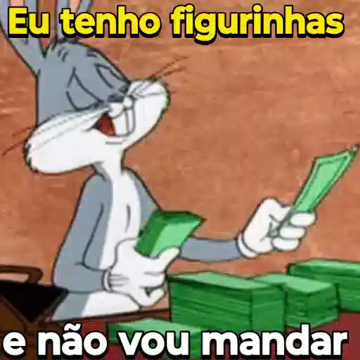 Figurinha: Coelho com dinheiro