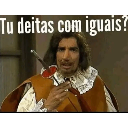 Figurinha: Tu deitas com iguais?
