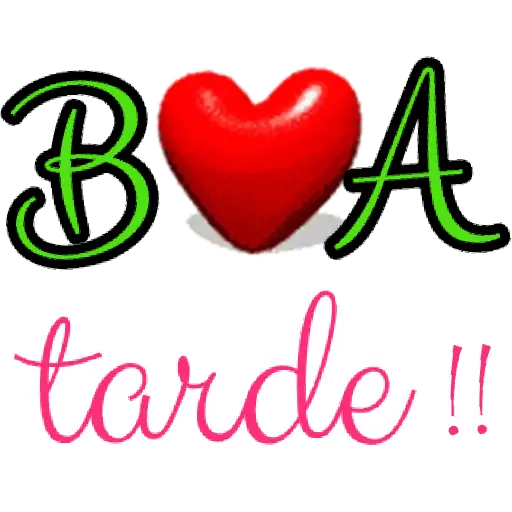 Figurinha: Boa Tarde com Coração