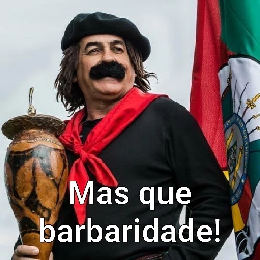 Figurinha: Mas que barbaridade!