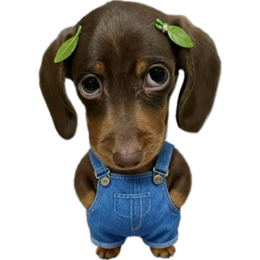 Figurinha: Cachorrinho de Jardineira