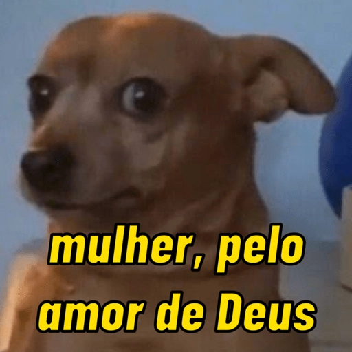 Figurinha: Cachorro com cara de espanto