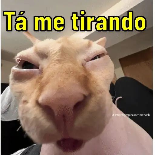 Figurinha: Tá me tirando