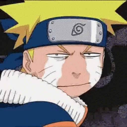 Figurinha: Naruto com cara de deboche
