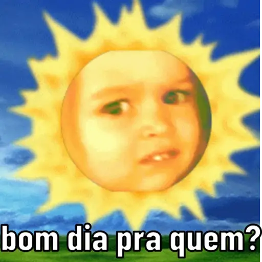 Figurinha: Sol de Teletubbies pergunta 'Bom dia'
