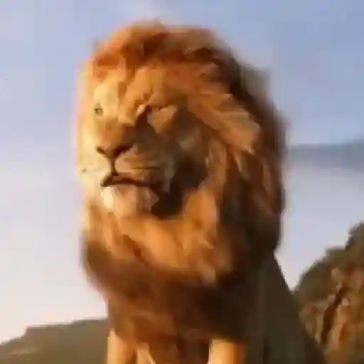 Figurinha: Leão majestoso rugindo