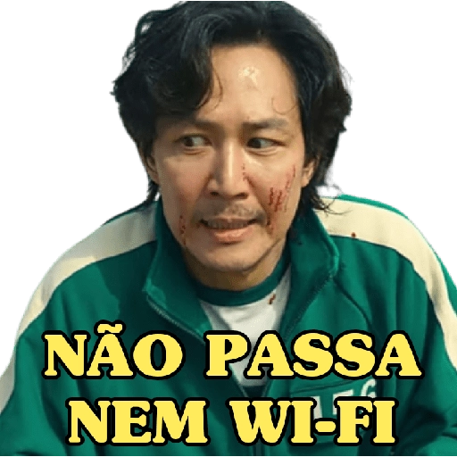 Figurinha: Seong Gi-hun não passa nem Wi-Fi