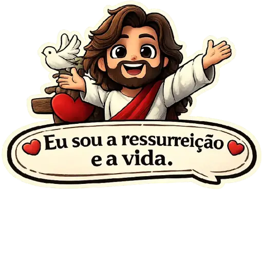 Figurinha: Jesus A Ressurreição e a Vida