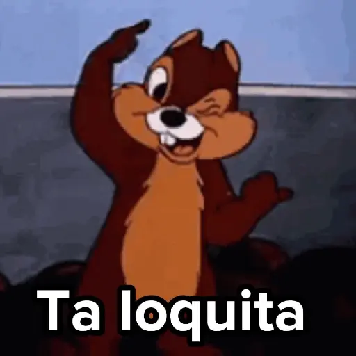 Figurinha: Esquilo Festejando com Dedo para Cima