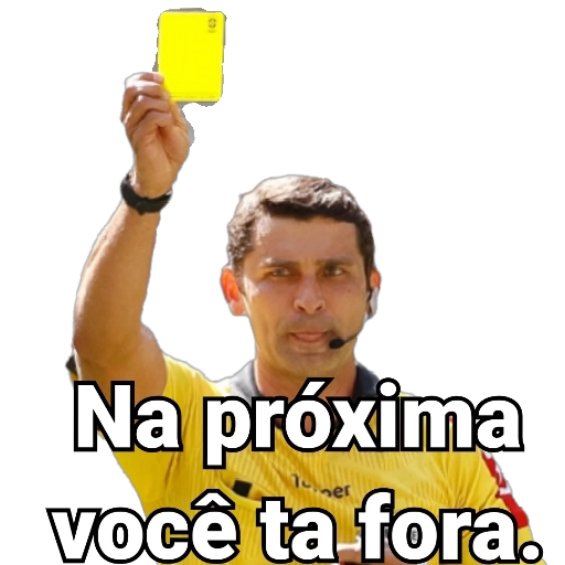 Figurinha: Juiz expulsa jogador