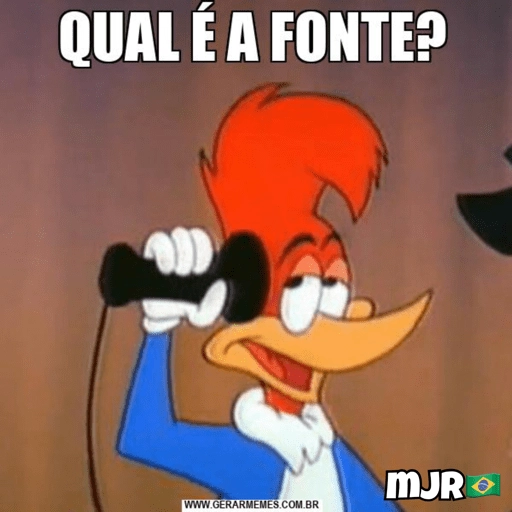 Figurinha: Qual é a fonte?