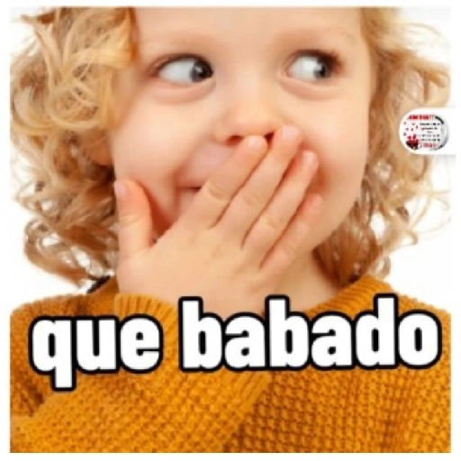 Figurinha: Criança cobrindo a boca com a mão